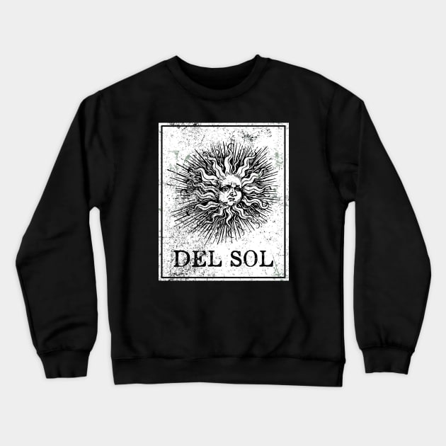 El Sol Loteria Mexican Tarot Card Crewneck Sweatshirt by ballhard